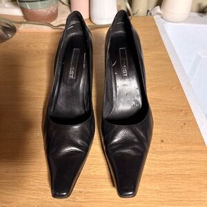 Nine West  Black Leather Heels